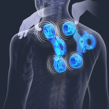 Массажное кресло iMassage Hybrid Grey/Gold