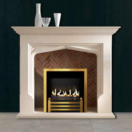 Биокамин в мраморном портале Firezo Arcadia