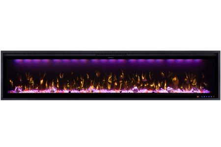 Линейный биокамин Mercury 74 LED RF